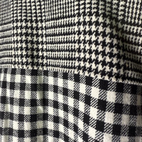 MIOU MUSE Plaid Button Down Shirt Black & White Size Small - Picture 5 of 11
